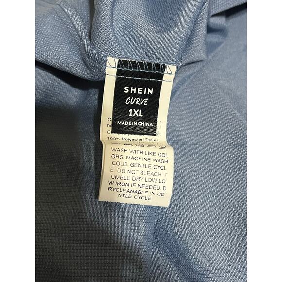 Blue Cottagecore Maxi Dress with Corduroy Skirt - Size Womens 1X - Picture 3 of 5